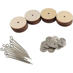 ZCZQC 20Set Teddy Bear Joint Connector Accessories 30mm Rotatable Pin Joint for Teddy Bear Toys Doll Making Doll Head Crafts DIY Fiberboard Plate Wooden Accessories
