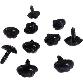 100 Pcs Plastic Teddy Bear Noses Safety Dog Noses Craft Animal Noses Bear Nose Buttons Crochet Toy Noses with Washers