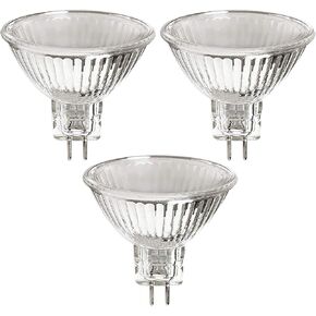 MR11 Halogen Spot Light Bulb Down Reflector Lamp 20W 12V 2 Prong Stove Hood Range Lighting High CRI Warm White 20 Watt GU4 Dimmable Replacement GL Fiber Optic BAB C Bright Kitchen 45° Beam I 3 Pack