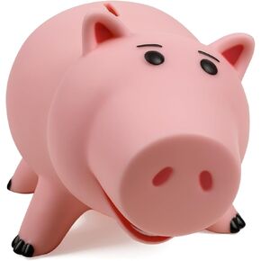PHOCAS Hamm Piggy Bank Unbreakable Cut Pink Pig Money Bank Plastic Saving Coin Bank for Kids Christmas Birthday Gift