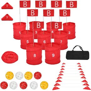Game with Flags 9 Holes Great Way to PromoteRelationships, Portable Multi-Scene (Pack of 9)