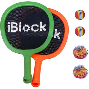 Portable Paddles and Bouncy Balls Set for Kids or Adults’ Indoor Outdoor Activities, Sport Game for Beginner or Intermediate, Swing Racket in Beach Pool Backyard Playground Lawn Park or Court