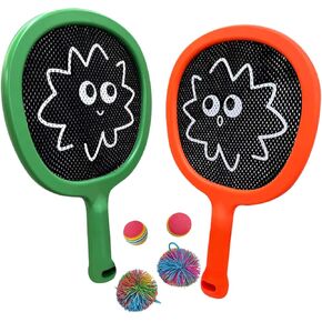 Portable Paddles and Bouncy Balls Set for Kids or Adults’ Indoor Outdoor Activities, Sport Game for Beginner or Intermediate, Swing Racket in Beach Pool Backyard Playground Lawn Park or Court in Kuwait