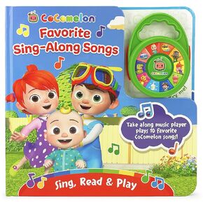 CoComelon Favorite Sing-Along Songs - Children's Deluxe Music Player Toy and Board Book Set, Ages 1-5
