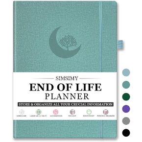 End of Life Planner, Guided Estate Planning Organizer Notebook, Final Arrangements Organizer for Beneficiary, Will Preparation, Last Wishes & Funeral Planning, In Case of Death Organizer, 8.4x11"