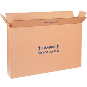 Boxes Fast BF22616FPFOL Flat Screen TV Cardboard Moving and Shipping Box, Fits 19-22", Kraft (Pack of 5)