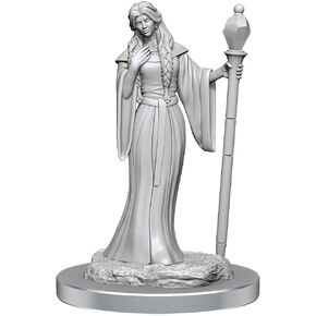 Critical Role Unpainted Miniatures: Human Wizard Female & Halfling Holy Warrior Female