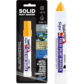 Sipa Permanent Solid Paint Markers, Twist Long-Lasting Paint Pens for Window, Wood,Metal and Glass Marker, 1 Pack (White)