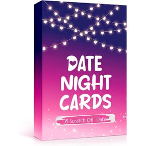 Date Night Cards Game for Couples - 35 Fun & Romantic Scratch Off Date Ideas for Him, Her, Girlfriend, Boyfriend, Wife, or Husband, for Anniversaries, Birthdays & More!