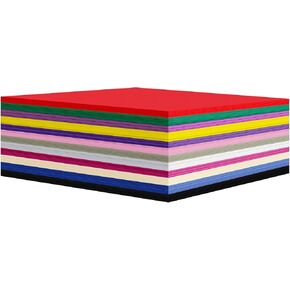 72PCS EVA Foam Sheets 1mm Thick 7.8 x 7.8 Inches Craft Foam Paper 12 Colors for Craft Projects Kids DIY Handcraft Classroom Parties and More