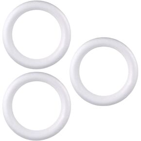 COHEALI 3 Pcs Foam Wreath Forms White Foams Wreath Rings Round Craft Rings White Circles DIY Wreath Forms Craft Foam Wreath Circle, 25X25cm, (3RS17E6J2S02Z23RJ0)
