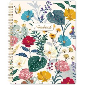 Youthamazing College Ruled Spiral Notebook/Journal - 8.5" x 10.5" For Work Note Taking, Journal with Pocket And Lined Pages, Notebook for Writing School Office