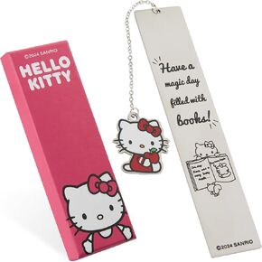 Hello Kitty Metal Bookmark Hanging Charm Kawaii School University Girls Teens Women Stockings Stuffers Gifts for Readers Anime Gifts