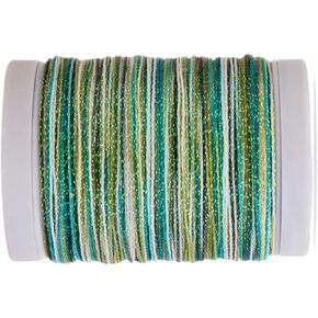 Shinny Variegated Round Waxed Thread, 0.5mm 77Yards Segmented Dyeing Waxed Cord, Wrapped with PET Film and Coated with Wax for Braided Bracelets, Jewelry Making, Beading, Sewing, Crafting (6902)