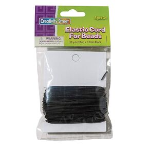 Pacon PACAC3728 Creativity Street Elastic Cord, 1.2mm x 25', Black