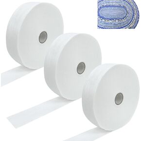 CODOHI 2 Rolls Jelly Roll Batting Strips for Rugs 2 1/2 in Cotton Blend Batting on a Roll Quilt Batting by a Roll Batting for Upholstery Cotton Rolls for Batting Strips Total 100 Yard, Jelly Roll Rug