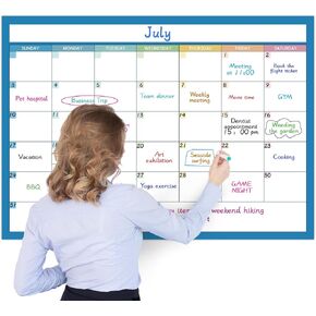 Large Dry Erase Calendar for Wall, Undated 1 Month Large Wall Calendar, 40" x 28" Erasable & Reusable Laminated Wall Calendar Dry Erase, Great Calendar for Efficient Life