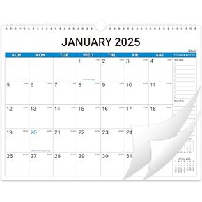 2025 Wall Calendar - 12 Months Wall Calendar from Jan. 2025 - Dec. 2025, 15" x 11.5", Large Writing Blocks, Suitable for Hanging on the Wall