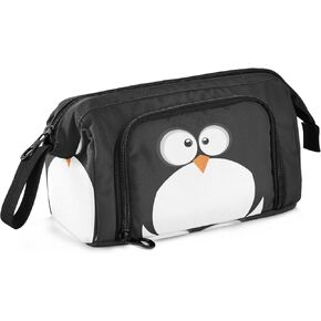 Big Capacity Pencil Case, Cute Penguin Pen Bag Pouch Holder Stationery Bag School College Office Organizer for Teen Adults Student