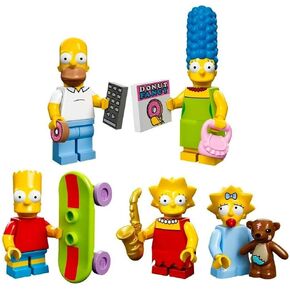 Lego Minifigures the Simpsons Family of 5 Homer Marge Bart Lisa Maggie Sealed Packs