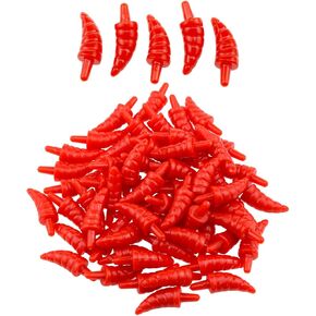 Mini Snowman Nose Plastic red Nose Santa Doll Safety Nose DIY Christmas Decoration Craft (9x22mm) -60pcs