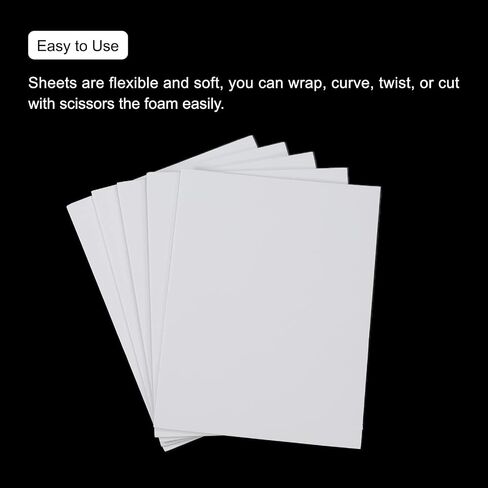 MECCANIXITY EVA Foam Sheets White 7.6 Inch x 5.9 Inch 2mm Thickness for Crafts DIY Pack of 10 in Saudi Arabia