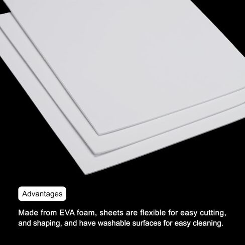 MECCANIXITY EVA Foam Sheets White 7.6 Inch x 5.9 Inch 2mm Thickness for Crafts DIY Pack of 10 in Saudi Arabia