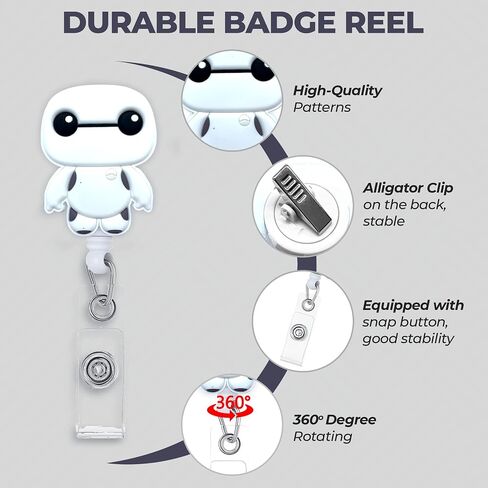 Cute Pediatric Badge Reel, Retractable ID Badge Holder for Nurses, Nursing Students, Name ID Badge Clip with Swivel Alligator Reel Clip, Stitch Badge Reel in Saudi Arabia