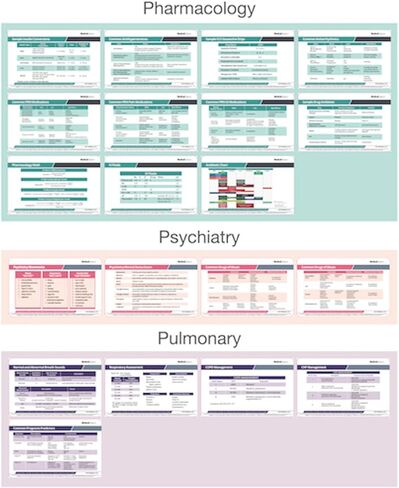76 Medical Reference Card Set - Medical Scrubnotes by Medical Basics - ID Badge Cards for med Students, Residents, NP, and PA in Saudi Arabia