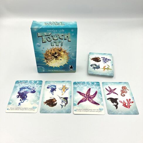 Wonderful World: Touch It! Marine Life - Sensory Party Card Game, Identify Pictures by Touch, Fun & Competitive, Family Ages 6+, 2-6 Players, 10 Mins in Saudi Arabia