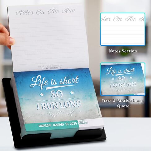 Desk Calendar 2025, 2025 Runner's Daily Desk Calendar, JAN 2025 - DEC 2025, Page a Day Calendar, Calendar with 365 Running Quotes, Running Desk Calendar for Runners, Daily Calendar for Keeping Track of Your Healthy Life (5.85" x 4.85") in Saudi Arabia