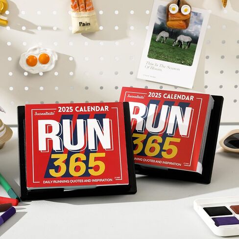 Desk Calendar 2025, 2025 Runner's Daily Desk Calendar, JAN 2025 - DEC 2025, Page a Day Calendar, Calendar with 365 Running Quotes, Running Desk Calendar for Runners, Daily Calendar for Keeping Track of Your Healthy Life (5.85" x 4.85") in Saudi Arabia