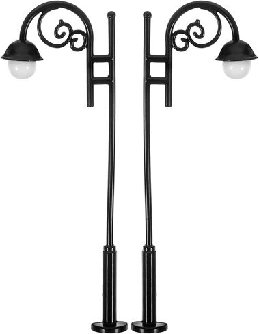 Toyvian 2pcs Miniature Street Lights Dollhouse Street Lamps Mini House Post Lights Model Railway Train Lamp Props Tiny Pathway Lantern for Micro Landscape Decorations in Saudi Arabia