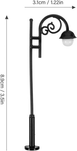 Toyvian 2pcs Miniature Street Lights Dollhouse Street Lamps Mini House Post Lights Model Railway Train Lamp Props Tiny Pathway Lantern for Micro Landscape Decorations in Saudi Arabia