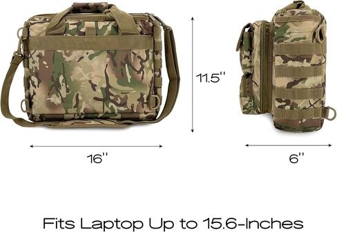 Gespann Tactical Laptop Bag Fits for Up to 15.6-inch Laptop Computer Shoulder Bag Military Briefcase in Kuwait