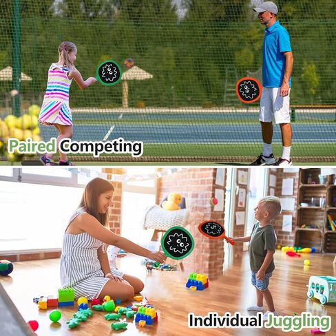 Portable Paddles and Bouncy Balls Set for Kids or Adults’ Indoor Outdoor Activities, Sport Game for Beginner or Intermediate, Swing Racket in Beach Pool Backyard Playground Lawn Park or Court in Kuwait