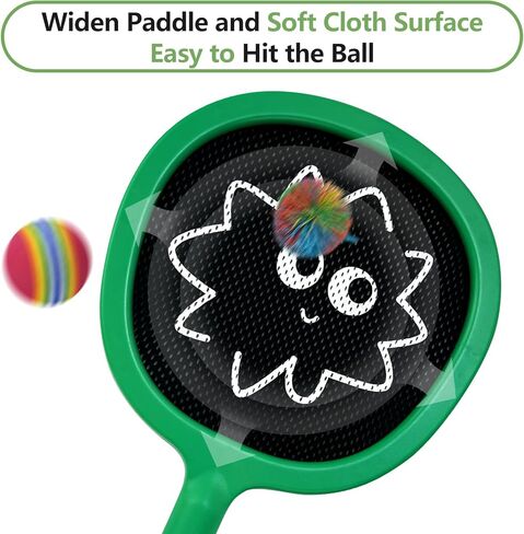 Portable Paddles and Bouncy Balls Set for Kids or Adults’ Indoor Outdoor Activities, Sport Game for Beginner or Intermediate, Swing Racket in Beach Pool Backyard Playground Lawn Park or Court in Kuwait