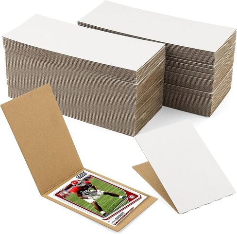 Mat Board Center, 4x6 Graded Card Shipping Protectors, 50 Pack (Can Hold 50 Cards), Premium Corrugated Packaging Pads, Folding Sheets Supplies, Sports Card Cardboard Sleeves, Trading Card Rigid Mailer in Saudi Arabia