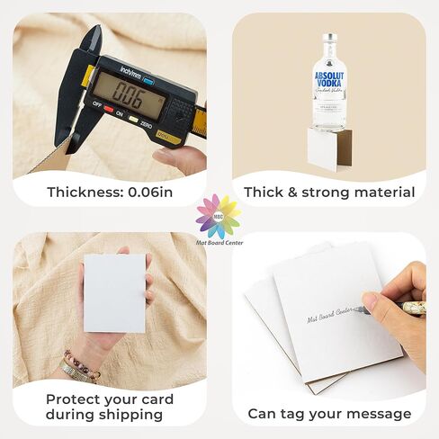 Mat Board Center, 4x6 Graded Card Shipping Protectors, 50 Pack (Can Hold 50 Cards), Premium Corrugated Packaging Pads, Folding Sheets Supplies, Sports Card Cardboard Sleeves, Trading Card Rigid Mailer in Saudi Arabia