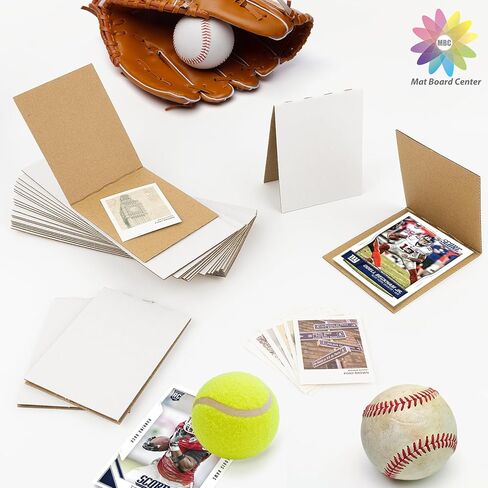 Mat Board Center, 4x6 Graded Card Shipping Protectors, 50 Pack (Can Hold 50 Cards), Premium Corrugated Packaging Pads, Folding Sheets Supplies, Sports Card Cardboard Sleeves, Trading Card Rigid Mailer in Saudi Arabia