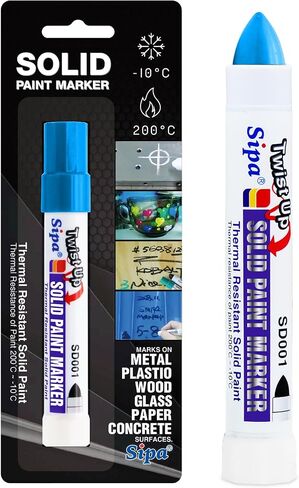 Sipa Permanent Solid Paint Markers, Twist Long-Lasting Paint Pens for Window, Wood,Metal and Glass Marker, 1 Pack (White) in Saudi Arabia
