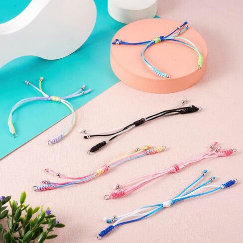 Pandahall Nylon Braided Cord Bracelets Adjustable Friendship Bracelets for Jewelry Making in Saudi Arabia