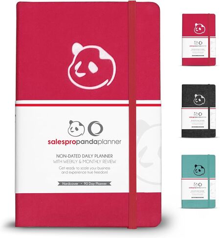 Panda Planner Undated Salespro Daily Planner with Daily Weekly & Monthly Layouts – 90 Day Sales & Productivity Journal for Goal Setting & Tracking – 5.75" x 8.25" Soft Fabric Cover (Black) in Saudi Arabia