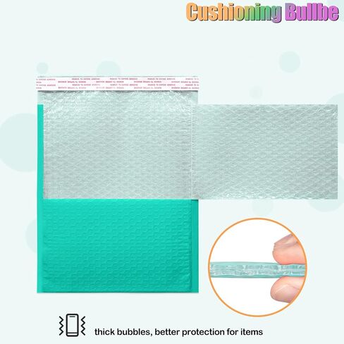 8.5 x 12 Inch Padded Envelope 30 Pack, Self-Seal Poly Bubble Mailers, Waterproof Shipping Bags for Small Business, Teal in Saudi Arabia