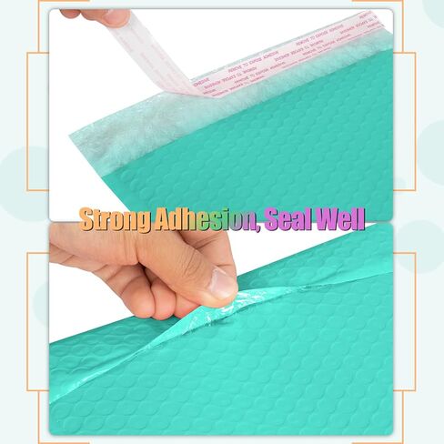 8.5 x 12 Inch Padded Envelope 30 Pack, Self-Seal Poly Bubble Mailers, Waterproof Shipping Bags for Small Business, Teal in Saudi Arabia