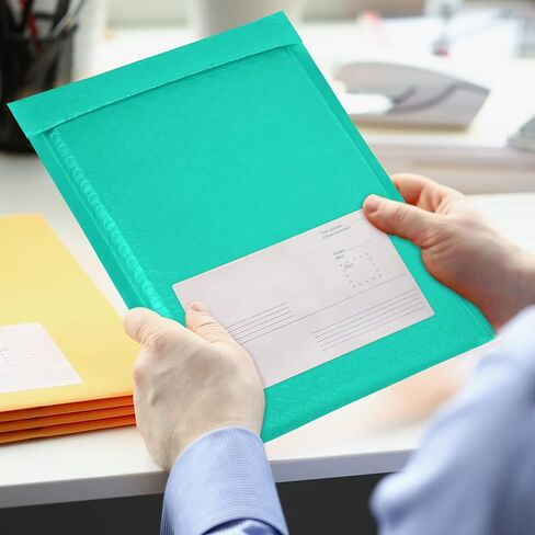 8.5 x 12 Inch Padded Envelope 30 Pack, Self-Seal Poly Bubble Mailers, Waterproof Shipping Bags for Small Business, Teal in Saudi Arabia
