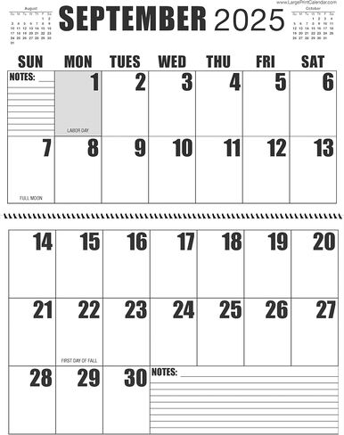 Wall Calendar 2025 | Heavy Paper | 13-Months, January 2025 to January 2026 | 17" wide X 22" in length when open. in Saudi Arabia