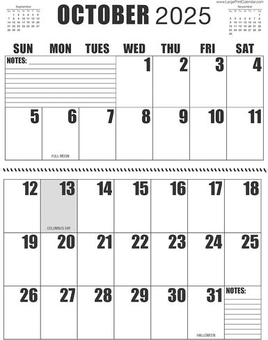 Wall Calendar 2025 | Heavy Paper | 13-Months, January 2025 to January 2026 | 17" wide X 22" in length when open. in Saudi Arabia