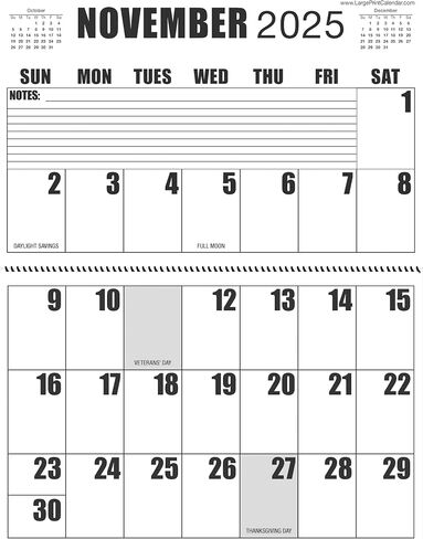 Wall Calendar 2025 | Heavy Paper | 13-Months, January 2025 to January 2026 | 17" wide X 22" in length when open. in Saudi Arabia