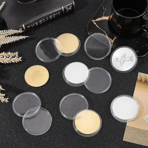 BENECREAT 6Pcs Blank Challenge Coins 1.57 Inch Diameter Round Engraving Blanks Coins Metal Stamping Blank Coin for DIY Souvenir Medals (Golden & Silver) in Saudi Arabia